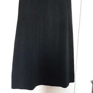VINTAGE BLACK MOIRE LONG SKIRT WITH POCKETS